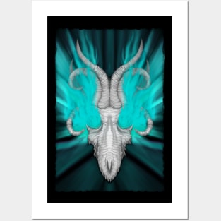 dragon skull Posters and Art